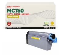BDink Tóner Compatible con Oki MC760 MC770 MC780 45396301 Amarillo con Chip para MC760dn MC760dnfax MC760dnvfax MC770dn MC770dnfax MC770dnvfax MC780dfn Rendimiento 6000 Páginas
