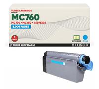 BDink Tóner Compatible con Oki MC760 MC770 MC780 45396303 Cyan con Chip para MC760dn MC760dnfax MC760dnvfax MC770dn MC770dnfax MC770dnvfax MC780dfn Rendimiento 6000 Páginas