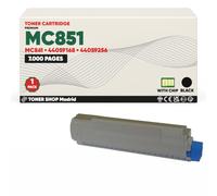 BDink Tóner Compatible con Oki MC851 MC861 44059168 44059256 Negro con Chip para MC851CDTN MC851CDXN MC851DN MC851DN+ MC861CDTN MC861CDXN MC861DN Rendimiento 7000 Páginas