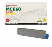 BDink Tóner Compatible con Oki MC860 44059209 Amarillo con Chip para MC860 MC860CDXN MC860DN Rendimiento 10000 Páginas