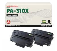 BDink Tóner Compatible con Pantum PA310X Negro (Pack 2) con Chip para P3000 P3050 P3205 P3255 P3405 Rendimiento 9000 Páginas
