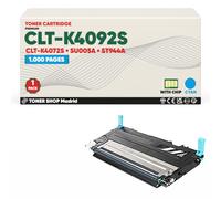 BDink Tóner Compatible con Samsung 4092S CLTC4092S CLTC4072S SU005A ST944A Cyan con Chip para CLP 310 CLP 315 CLP 320 CLP 325 CLX 3170 CLX 3185 Rendimiento 1000 páginas