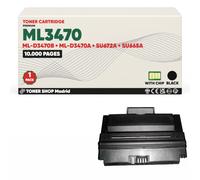 BDink Tóner Compatible con Samsung ML3470 ML-D3470B ML-D3470A SU672A SU665A Negro con Chip para ML 3470D 3471ND 3472 Rendimiento 10000 páginas