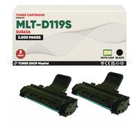 BDink Tóner Compatible con Samsung MLT D119S Negro (Pack 2) con Chip para ML 1610 ML 1615 ML 1620 ML 2010 ML 2015 ML 2020 ML 2510 ML 2520 ML 2570 SCX 4321 SCX 4521 Rendimiento 3000 páginas