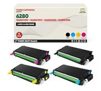BDink Tóner Compatible con Xerox 6280 Reemplaza 106R01395 106R01392 106R01393 106R01394 Negro Cyan Magenta Amarillo (Pack 4) con Chip para Phaser 6280 6280VDN 6280VN Rendimiento 6000 páginas