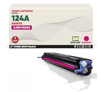 BDink Tóner Compatible HP 124A Magenta (Pack 1) con Chip para Color LaserJet 1600 2600N 2605 2605DN 2605DT 260NSE CM 1015MFP CM 1017MFP Rendimiento 2000 páginas