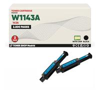 BDink Tóner Compatible HP 143A W1143A Negro (Pack 2) con Chip para Neverstop Laser 1001nw Neverstop Laser MFP 1201n 1202nw 1202w Rendimiento 2.500 Páginas