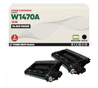 BDink Tóner Compatible HP 147A Negro (Pack 2) con Chip para Laserjet Enterprise Flow MFP M634h M635z M636z M610 M610dn M610n M611dn M611n M611x M612dn Rendimiento 147-A