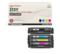 BDink Tóner Compatible HP 213Y/213X/213A W2130 W2131 W2132 W2133 CMYK (Pack 4) con Chip para Color Laserjet Enterprise 5700dn 6700dn Rendimiento 18000 páginas Negro y 12000 páginas Color