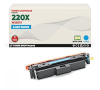 BDink Tóner Compatible HP 220X/220A W2201X W2201A Cyan (Pack 1) con Chip para Color LaserJet Pro 4202dn 4202dw MFP 4302dw 4302fdn 4302fdw 4303dw 4303fdn 4303fdw Rendimiento 5500 páginas