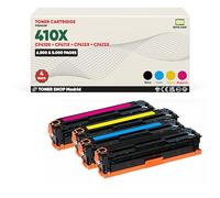BDink Tóner Compatible HP 410X/410A CF410X CF411X CF412X CF413X CMYK (Pack 4) con Chip para Color LaserJet Pro M452dn M452nw M477fdw MFP M477fnw Rendimiento 6500 páginas Negro 5000 páginas Color
