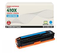 BDink Tóner Compatible HP 410X 410A CF411X CF411A Cyan con Chip para Color LaserJet Pro M452dn M452nw MFP M377dw MFP M477fdn MFP M477fdw MFP M477fnw Rendimiento 5000 páginas