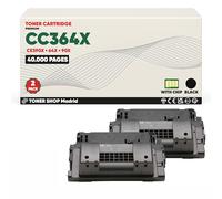 BDink Tóner Compatible HP 64X/90X CC364X/CE390X Negro (Pack 2) con Chip para Laserjet Enterprise 600 M602dn M602n M603dn M603n M4555 M4555F M4555FSKM MFP Rendimiento 40.000 páginas CC-364X
