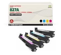 BDink Tóner Compatible HP 827A CF300A CF301A CF302A CF303A Negro Cyan Amarillo Magenta (Pack 4) con Chip para LaserJet Enterprise Flow MFP M880z Rendimiento 29500 páginas Negro 32000 páginas Color