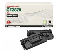 BDink Tóner Compatible HP 87A CF287A Negro (Pack 2) con Chip para Laserjet Enterprise Flow MFP M527c M527cm M527dn M527f M527z M506dh M506dn M506n Rendimiento 10.000 páginas
