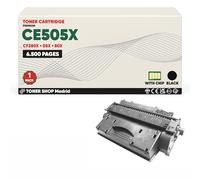 BDink Tóner Compatible HP CE505X/CF280X Negro (Pack 1) con Chip para Laserjet P 2050 P 2050D P 2055 P 2055D P 2055DN P 2055X 401DW M401N MFP M425DN M425DW Rendimiento 6.500 Páginas