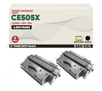 BDink Tóner Compatible HP CE505X/CF280X Negro (Pack 2) con Chip para Laserjet P 2050 P 2050D P 2055 P 2055D P 2055DN P 2055X Pro 400 M401 M401N MFP M425DN M425DW Rendimiento 6.500 Páginas