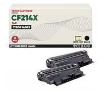 BDink Tóner Compatible HP CF214X Negro (Pack 2) con Chip para Laserjet Enterprise 700 MFP M725DN M725F M725Z M725Z+ M712DN M712XH Rendimiento 17500 páginas CF-214X