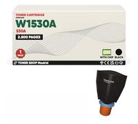 BDink Tóner Compatible HP W1530A Negro con Chip para Laserjet Tank 1504w 2504dw MFP 1604w 2604dw 2604sdw Rendimiento W1530-A