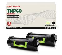 BDink Tóner Compatible Konica Minolta TNP40 A6WN01H Bizhub 4020 Negro (Pack 2) con Chip para Impresora Laser Alto Rendimiento Profesional Uso intensivo Oficina Rendimiento 20000 páginas