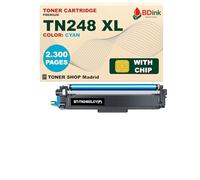 BDink Tóners Compatibles Brother TN248XL Color Cyan - con Chip para MFC L8340CDW, HL L3240CDW, DCP L3520CDW Rendimiento hasta 2.300 páginas Calidad Profesional para TN248 Brother