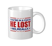 BDIX Divertidas tazas de café con texto en inglés "You Re In A Cult And He Lost No Really Mug"