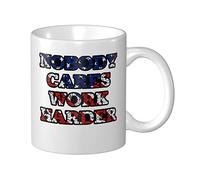 BDIX Divertidas tazas para hombres, Nobody Cares Work Harder, taza novedosa, regalo divertido