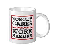 BDIX Divertidas tazas para hombres, Nobody Cares Work Harder, taza novedosa, regalo divertido