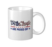 BDIX Divertidas tazas para hombres, taza con texto en inglés "We The People Are Pissed Off", regalo divertido