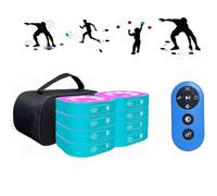 BDJSN Equipo De Entrenamiento De Reacción con 8 Luces Y Control Remoto, 4 Modos Y 4 Colores De Luz, Ideal para Mejorar La Velocidad Y El Tiempo De Reacción