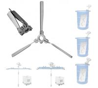 BDJSN Impulsor Mezclador Plegable, Pala Mezcladora Centrífuga Retráctil De Acero Inoxidable 304, Paleta De Repuesto De 20 Mm/25 Mm De Diámetro para Mezcladores De Tambor, 25x400mm