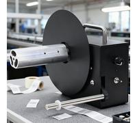 BDJSN Rebobinador De Etiquetas Eléctrico Portátil, Máquina Rebobinadora De Etiquetas De Código De Barras Bidireccional De 1-8 Pulgadas/s, Diámetro De Rebobinado De 180 Mm, Carga Y Descarga Rápidas