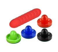 BDJXOZYH 4 empujadores de hockey de aire y 8 discos de 2.5 pulgadas para mesas de juego familiares, fiestas, 4 colores, 96 x 60 mm