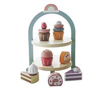 BDJXOZYH Juego de postres de madera con habilidades motoras finas para niños y niñas preescolares