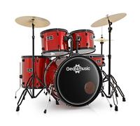 BDK-1+ Full Size Starter Drum Kit by Gear4music Red