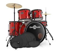 BDK-1 Full Size Starter Drum Kit Practice Pack Red