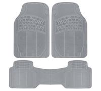 BDK Original ProLiner - Tapetes de Goma Resistentes Delanteros y Traseros para Coche, SUV, Furgoneta, camión, Color Gris, 3 Piezas, protección para Todo Tipo de Clima con diseño de Ajuste Universal
