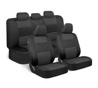 BDK PolyPro - Juego completo de fundas para asientos de coche, color carbón sobre negro, funda de asiento de coche para banco delantero y trasero, fácil de instalar, fundas interiores para automóvil, camión, camioneta, SUV