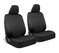 BDK PolyPro Juego de 2 Fundas para Asientos Delanteros de Coche en Negro/Negro - Fundas para Asientos Delanteros para Coches, Camiones, furgoneta