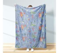 BDKCYO Tiburón Luminoso Excavadora y camión de construcción con Dinosaurios Animados Luminosos para niños Manta cálida Manta para sofá para niños y niñas (C, 150x200cm)