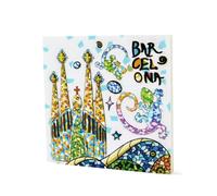 BDM - Imán de Barcelona, Sagrada Familia, Parque Güell, Recuerdos de Viaje, Mosaico Gaudí, Museo Dalí, Souvenir Barcelona - Modelo 7