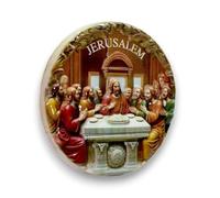 BDM - Imán Nevera Religioso 3D | Sagrada Familia, Virgen María, Última Cena o San Miguel | Recuerdo de Tierra Santa Jerusalem - Modelo 1