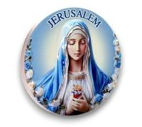 BDM - Imán Nevera Religioso 3D | Sagrada Familia, Virgen María, Última Cena o San Miguel | Recuerdo de Tierra Santa Jerusalem - Modelo 3