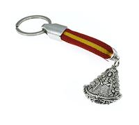 BDM Llavero de la Virgen del Rocío con la Bandera de España de Tela, para Hombre o Mujer. Personaliza Tus Llaves, Mochila, Coche, Monedero, Bolso.