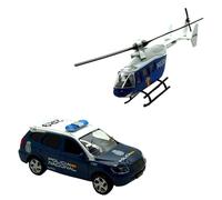 BDM Modelos a Escala Policía Nacional y Guardia Civil | Coche y Helicóptero Colección | Réplica Fiel Oficiales para Vitrina | Vehículos Emblemáticos de España