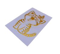 BDM Pegatinas de Gatos y Perros, Pegatinas Animales Premium para movil, Cristal, Coche, Laptop - Gato Dorado, Perro, Yin Yang y Huella - Resistentes
