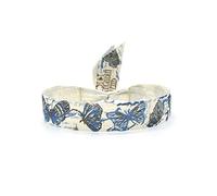 BDM - Pulsera ajustable de tela blanca con dibujos de animalitos. Casual y sencilla para niños y niñas.