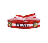 BDM - Pulsera Bandera de Perú, Accesorio Ajustable y Lavable, Bordado de Tela HD, Orgullo Peruano, Machu Picchu, Cusco, Lima - Modelo 1