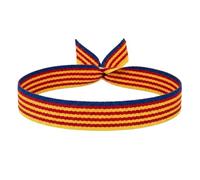BDM Pulsera Bandera de Valencia | Senyera Coronada para Hombre y Mujer | Pulsera de Tela Ajustable con Nudo | Accesorio Valenciano para Fallas y 9 d'Octubre | Orgullo Valenciano