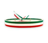 BDM Pulsera bandera Italia, italiana, belpaese, milan, ajustable de tela con cierre ajustable.